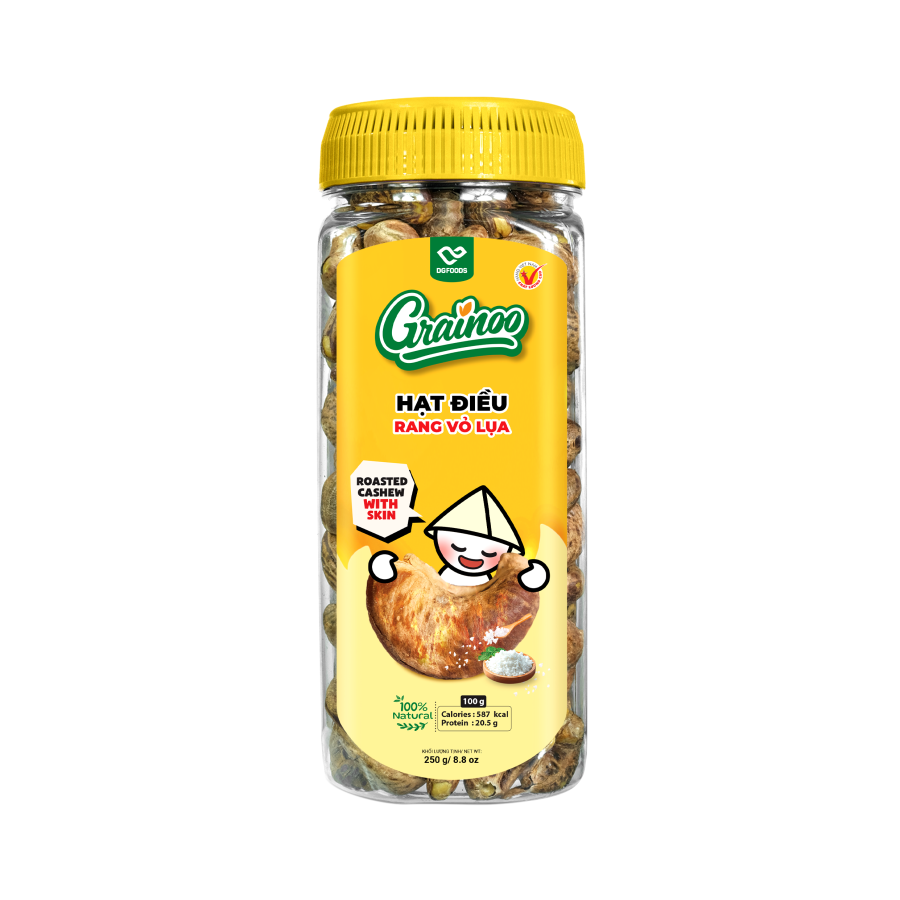 Hạt điều rang vỏ lụa 260g